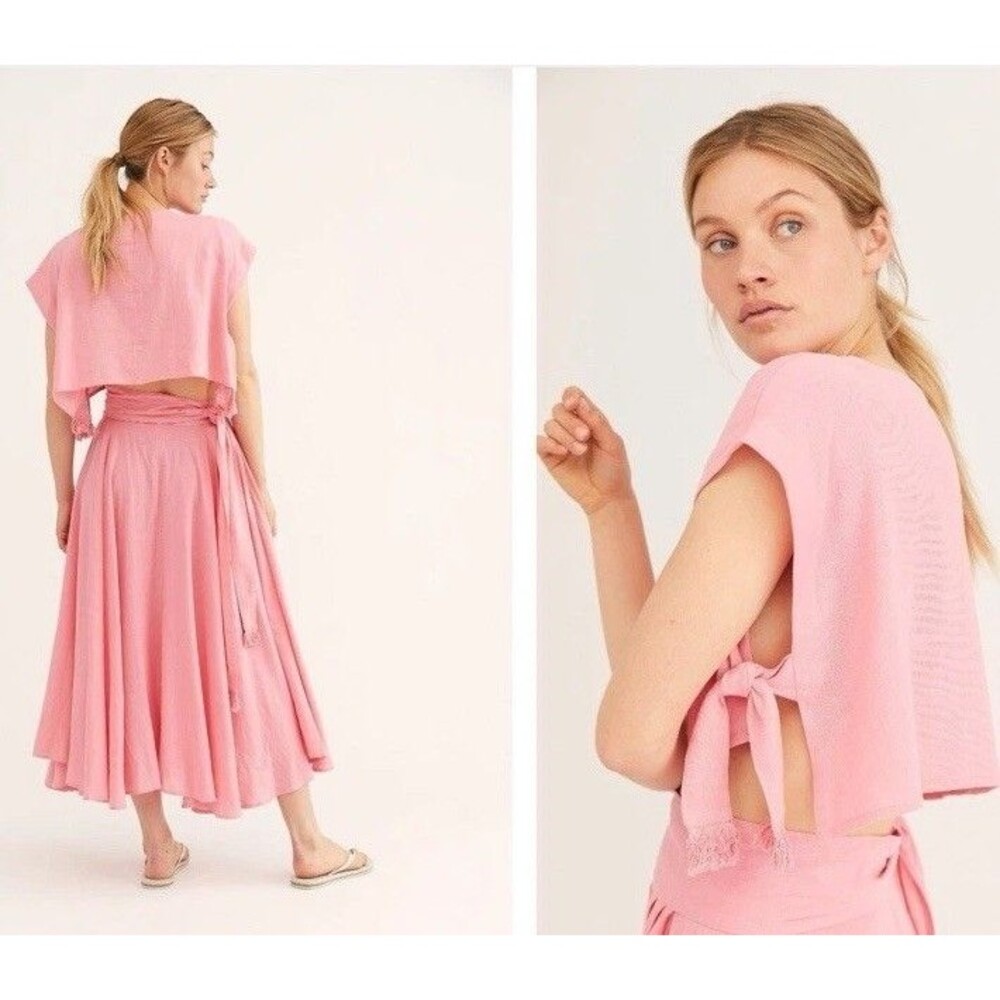 Free People Sundown two piece skirt & matching top set Women's Size Small - Picture 2 of 9